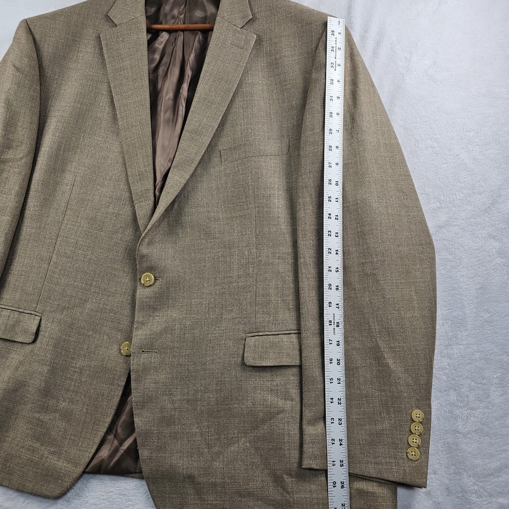 Ralph Lauren LRL Blazer Men's 52R Sport Coat Jacket Polyester Linen Blend Beige - Picture 7 of 11